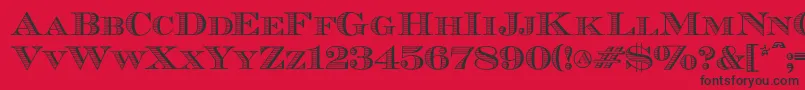 Ecuyerdax Font – Black Fonts on Red Background