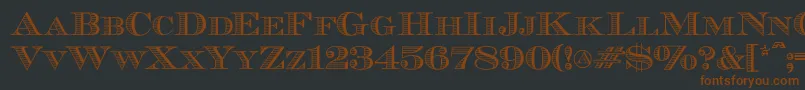 Ecuyerdax-fontti – ruskeat fontit mustalla taustalla