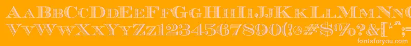 Ecuyerdax Font – Pink Fonts on Orange Background