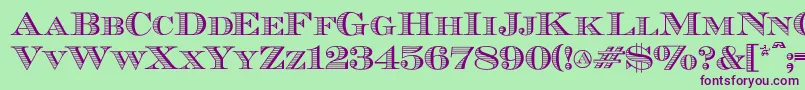 Ecuyerdax Font – Purple Fonts on Green Background
