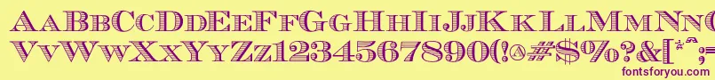 Ecuyerdax Font – Purple Fonts on Yellow Background