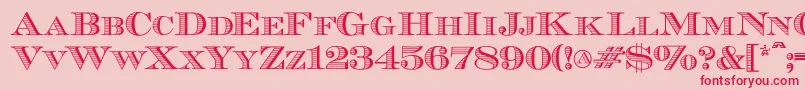 Ecuyerdax Font – Red Fonts on Pink Background