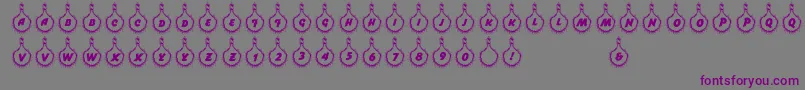 Шрифт PfSkyrocket – фиолетовые шрифты на сером фоне