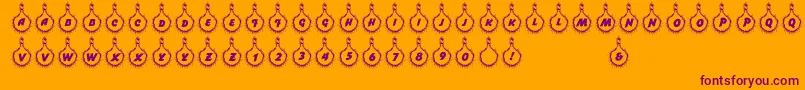 PfSkyrocket Font – Purple Fonts on Orange Background