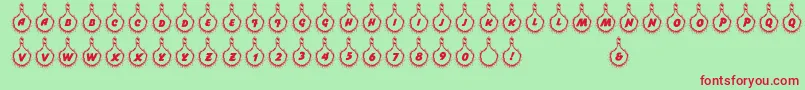 PfSkyrocket Font – Red Fonts on Green Background