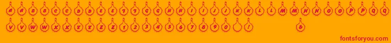 fuente PfSkyrocket – Fuentes Rojas Sobre Fondo Naranja
