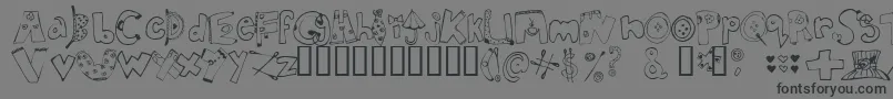 In Font – Black Fonts on Gray Background