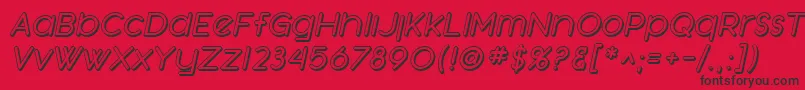 SfOrsonCasualShadedOblique Font – Black Fonts on Red Background