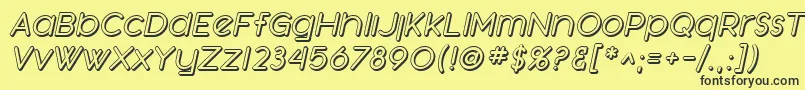 SfOrsonCasualShadedOblique Font – Black Fonts on Yellow Background