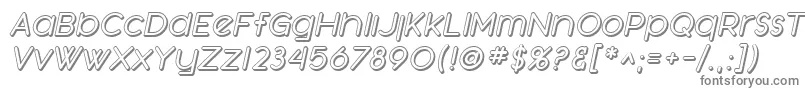 Шрифт SfOrsonCasualShadedOblique – серые шрифты на белом фоне