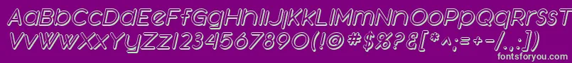 SfOrsonCasualShadedOblique Font – Green Fonts on Purple Background