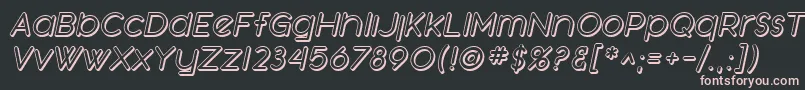 SfOrsonCasualShadedOblique Font – Pink Fonts on Black Background