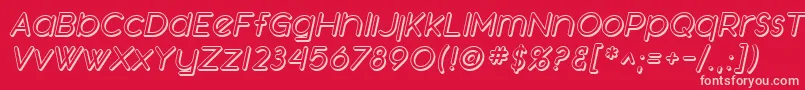 SfOrsonCasualShadedOblique Font – Pink Fonts on Red Background