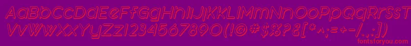 SfOrsonCasualShadedOblique Font – Red Fonts on Purple Background