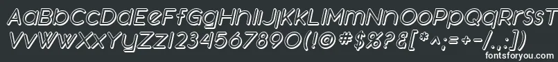 Шрифт SfOrsonCasualShadedOblique – белые шрифты