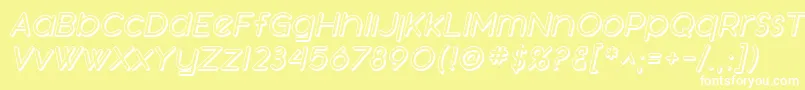 SfOrsonCasualShadedOblique Font – White Fonts on Yellow Background