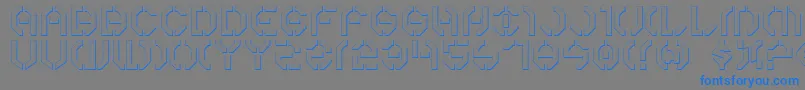 Year3000Outline Font – Blue Fonts on Gray Background