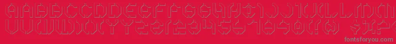 Year3000Outline Font – Gray Fonts on Red Background