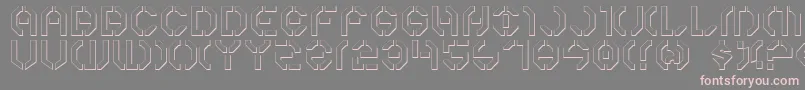 Year3000Outline Font – Pink Fonts on Gray Background