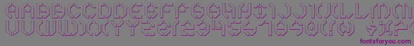 Year3000Outline Font – Purple Fonts on Gray Background