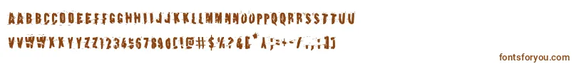 Шрифт Earthshakecond – коричневые шрифты на белом фоне
