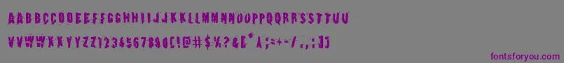 Шрифт Earthshakecond – фиолетовые шрифты на сером фоне