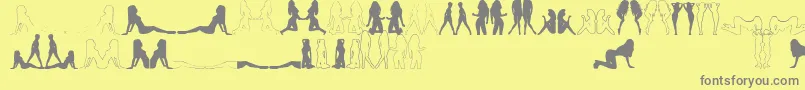 Babe Font – Gray Fonts on Yellow Background