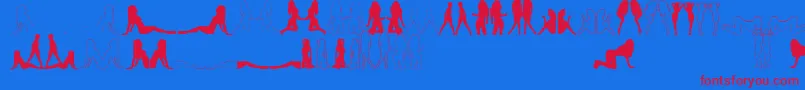 Babe Font – Red Fonts on Blue Background