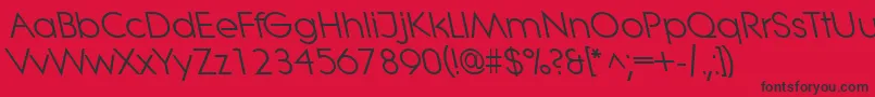 LitheleftyRegular Font – Black Fonts on Red Background