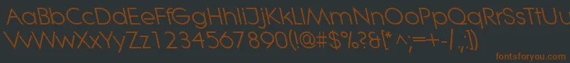 LitheleftyRegular Font – Brown Fonts on Black Background