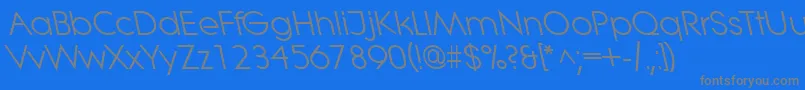 LitheleftyRegular Font – Gray Fonts on Blue Background