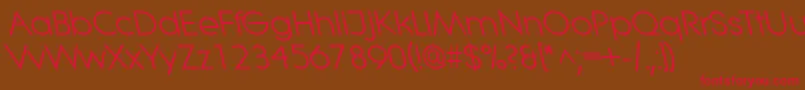 LitheleftyRegular Font – Red Fonts on Brown Background