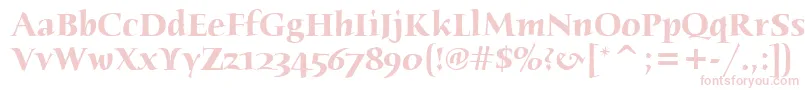 HumanaSerifItcTtBold Font – Pink Fonts on White Background