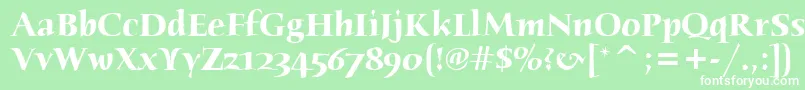 HumanaSerifItcTtBold Font – White Fonts on Green Background