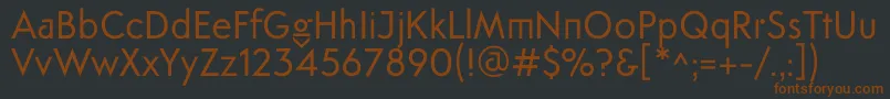 Шрифт FtanimaRegular – коричневые шрифты на чёрном фоне