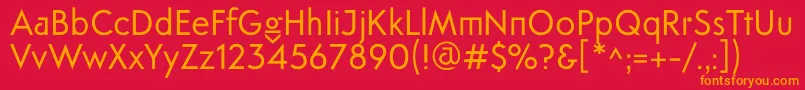 FtanimaRegular Font – Orange Fonts on Red Background