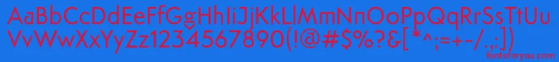 FtanimaRegular Font – Red Fonts on Blue Background