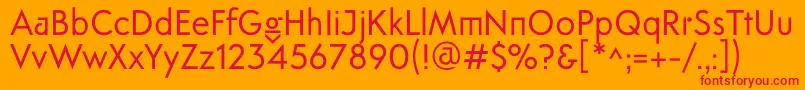 フォントFtanimaRegular – オレンジの背景に赤い文字