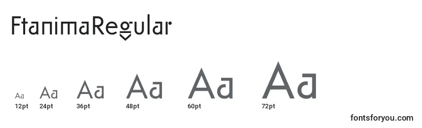 Размеры шрифта FtanimaRegular