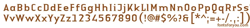 LinotypeAuthenticSmallSerifRegular Font – Brown Fonts on White Background