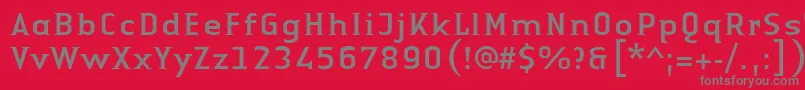 フォントLinotypeAuthenticSmallSerifRegular – 赤い背景に灰色の文字