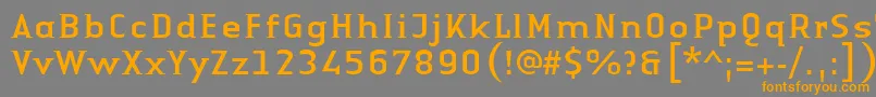 LinotypeAuthenticSmallSerifRegular Font – Orange Fonts on Gray Background