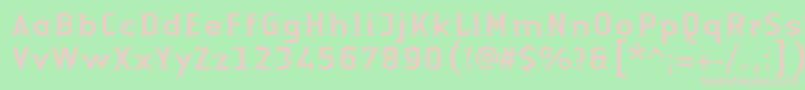 LinotypeAuthenticSmallSerifRegular Font – Pink Fonts on Green Background