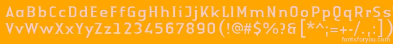 LinotypeAuthenticSmallSerifRegular Font – Pink Fonts on Orange Background