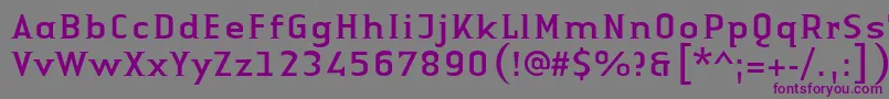 LinotypeAuthenticSmallSerifRegular Font – Purple Fonts on Gray Background