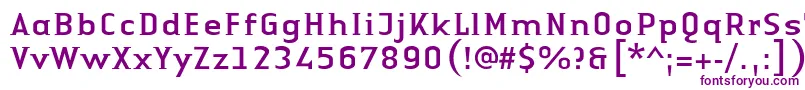 LinotypeAuthenticSmallSerifRegular Font – Purple Fonts on White Background