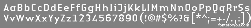 フォントLinotypeAuthenticSmallSerifRegular – 灰色の背景に白い文字