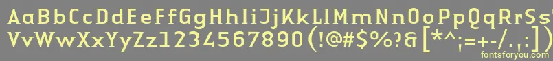 LinotypeAuthenticSmallSerifRegular Font – Yellow Fonts on Gray Background