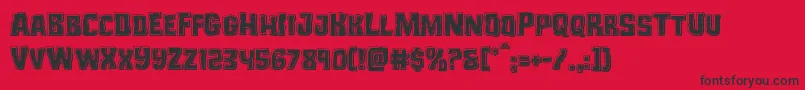 Monsterhunterbevel Font – Black Fonts on Red Background