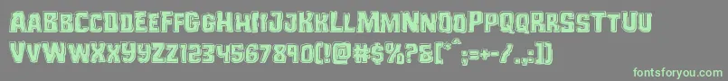 Monsterhunterbevel Font – Green Fonts on Gray Background